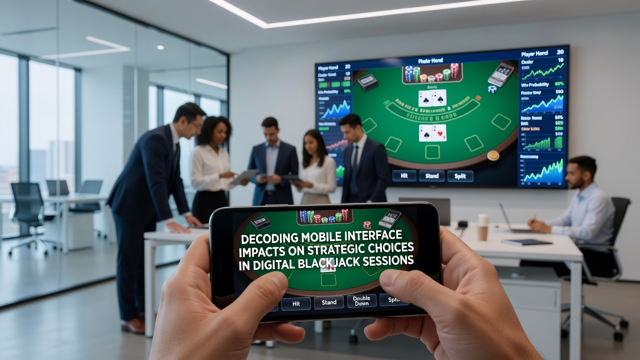 Close-up of digital blackjack table with strategy overlay and betting interface elements