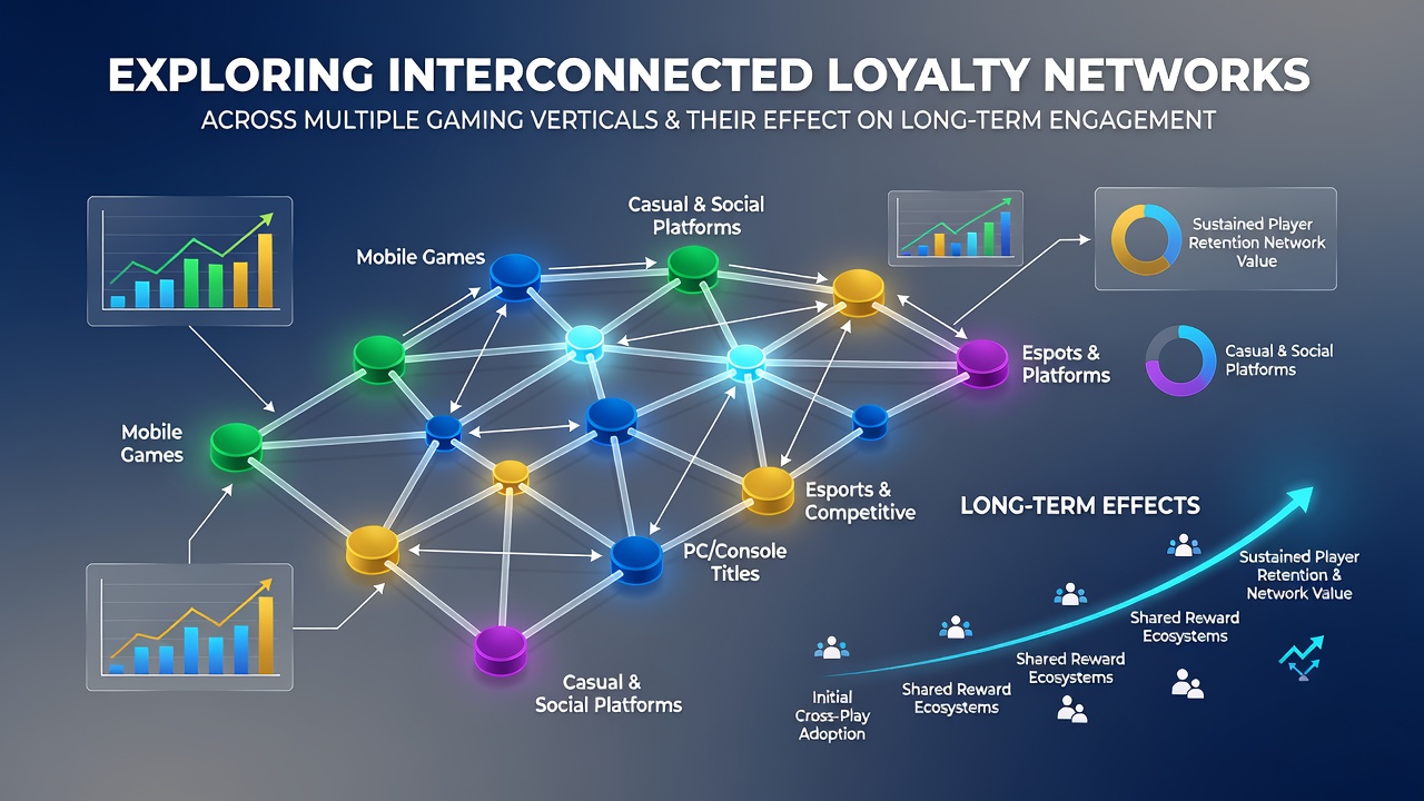 Chart displaying retention curves for players in single versus multi-vertical loyalty programs