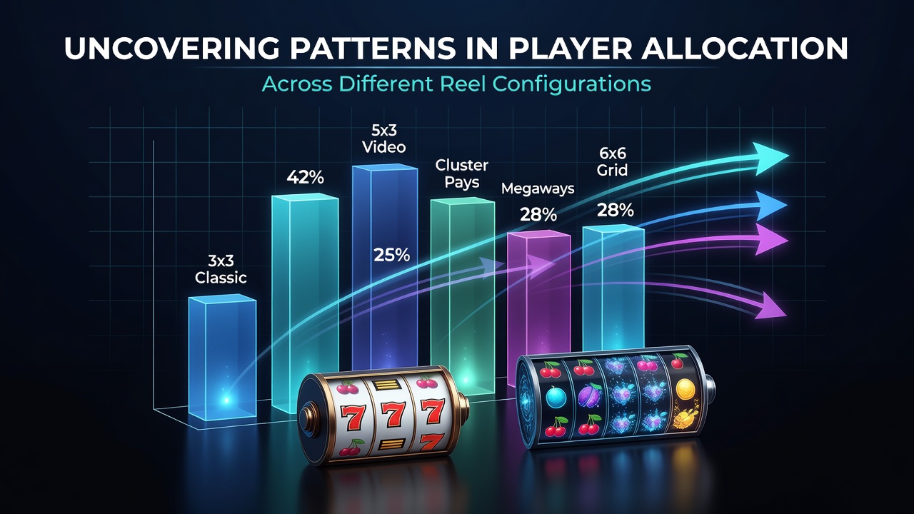 Slot machine reels displaying various configurations with free spin credit indicators overlaid on the screen